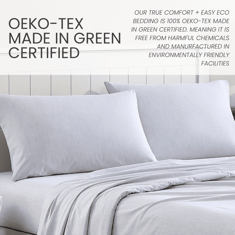 1888 Mills Easy Eco Sheet Set King - Blue Melange - Walmart.com