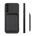 thumbnail image 4 of Back Case Compatible with Samsung Galaxy A16 5G/4G, Stylish Carbon Fiber Magsafe Detachable Card Slot Shockproof Drop Protective Ultra Slim Phone Case Cover for Samsung Galaxy A16 5G/4G, Black, 4 of 6