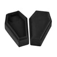 thumbnail image 2 of Caja de joyería,Joyero con forma de ataúd,decoración portátil,Estuche para guardar joyas,pendientes decorativos negros,Adorno de terciopelo con anillos para tapa para Caja para collar negra, 2 of 8