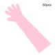 thumbnail image 1 of Guantes desechables de brazo largo, guantes de película plástica para cocinar, limpieza, granja, 50 piezas, color rosa Advancent AF0103-02B, 1 of 6
