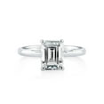 thumbnail image 2 of BERRICLE Sterling Silver Solitaire Wedding Engagement Rings 2.1 Carat Emerald Cut Cubic Zirconia CZ Ring for Women, Rhodium Plated Size 7, 2 of 9