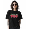 thumbnail image 2 of Watercolor Strawberry Womens Tshirt Graphic Tees Cotton Crew Neck T-Shirts, Casual Short Sleeve Shirts for Women Teen Girl Farm Fruit, 2 of 3