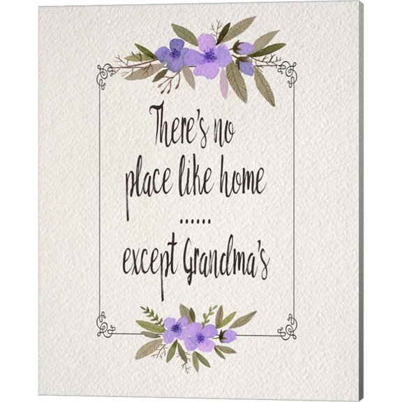Metaverse Color Me Happy 'There's No Place Like Home Except Grandma's Purple Flowers' Canvas Art