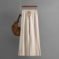 thumbnail image 2 of Annhoo Knitted Pants for Women Casual High Waist Drawstring Wide Leg Trousers Fashion Side Slit Palazzo Pants, 2 of 3