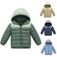 thumbnail image 3 of Hooded Puffer Jackets for Boys and Girls from 7 To 14 Years Old – Autumn and Winter Coat, Warm and Comfy – Lightweight and Packable, 3 of 3