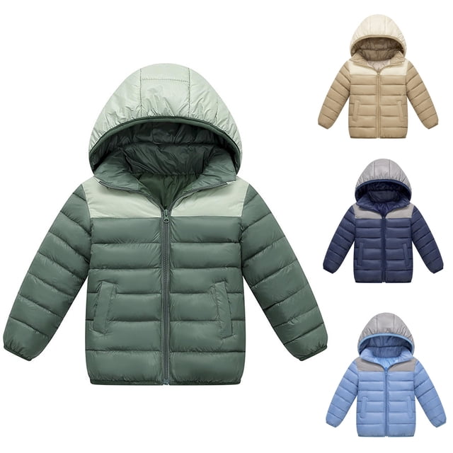 Chaqueta acolchada con capucha para niñas de 7 a 14 años - Abrigo de invierno ligero con cremallera y bolsillos