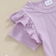 thumbnail image 5 of Conjunto de ropa Fernvia para bebés y niñas pequeñas, punto con volantes, 0-5T, morado, 5 of 7