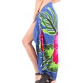 thumbnail image 2 of HAPPY BAY Women's Beachwear Sarong Coverups Bikini Skirt Swimsuit Swim Cover up Summer Wraps Bathing suit Swimwear Beach Wrap Skirts for Women One Size Blue, Hibiscus, 2 of 4