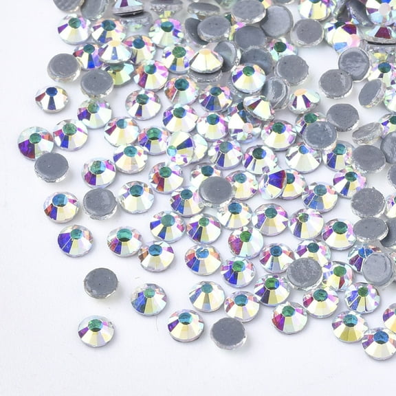 1Bag Hotfix Rhinestone Glass Rhinestone Flat Back Cabochons Half Round Crystal AB SS6 1.9~2x1mm 1440pcs/bag