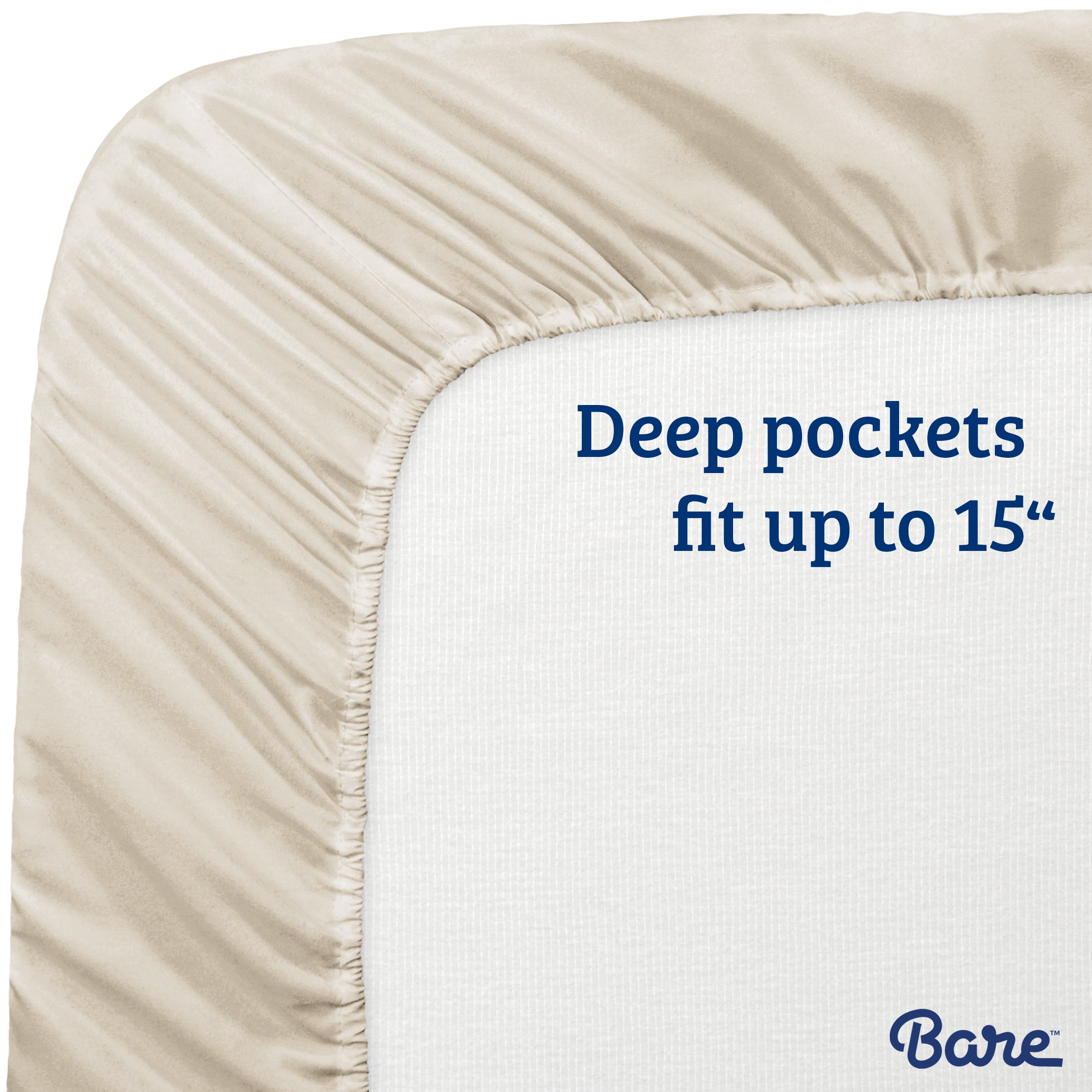 Bare Home 2-Pack Fitted Bottom Sheets Twin - Premium 1800 Ultra-Soft  Wrinkle Resistant Microfiber - Deep Pocket (Twin, White)