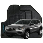 ecoMats Custom Fit Rubber Floor Mats for 2014 to 2022 Jeep Cherokee With Safety Locks All Weather Odorless