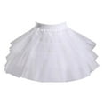 thumbnail image 2 of Petticoat Infantil Falda Tul Niña Crinolina Elástica Enagua Flexible Portátil sin Alambres Tela Suave para Trajes Ballet Bodas Cosplay Apto para Niñas Presentaciones Fiestas Blanco M, 2 of 7