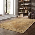 thumbnail image 3 of HomeRoots 510006 2 x 3 ft. Gold & Brown Oriental Power Loom Stain Resistant Rectangle Area Rug, 3 of 5