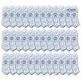 thumbnail image 2 of 36 Pairs Of Yacht & Smith Mens Wholesale Bulk No Show Ankle Socks, Cotton Sport Athletic Socks - Size 10-13 (White), 2 of 5