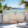 thumbnail image 5 of Waterproof Throw Pillow Covers Set of 2, 26x26 Inch Vintage Cloudy Sky Decorative Pillowcases Outdoor Pillow Slip Cushion Covers Set for Couch Tent Retro Rustic Clouds Scenery, 5 of 7