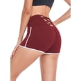 thumbnail image 5 of Jusfitsu Women's Athletic Yoga Shorts Stretch Booty Shorts for Women High Waisted Workout Running Shorts, 5 of 7