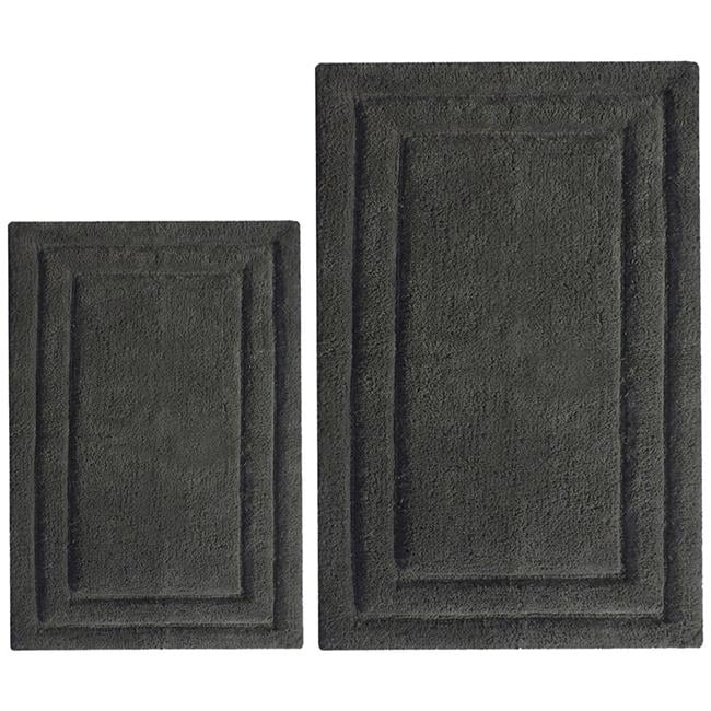 Classic Bath Rug Set, Platinum Gray 2 Piece