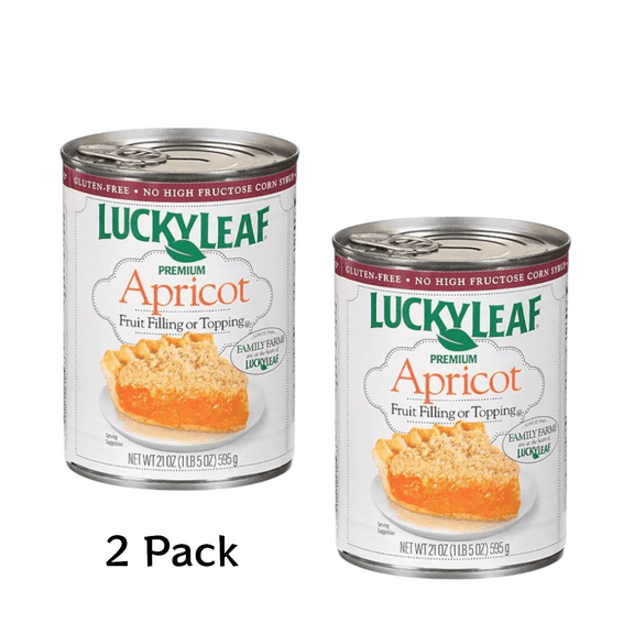 ( 2 Pack ) Lucky Leaf Premium Apricot Fruit Filling & Topping 21 Oz. Can