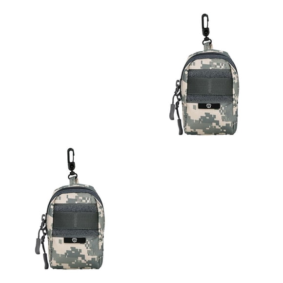 Greeniant Bolsa adjunta pequeña para deportes al aire libre, bolsa con gancho externa, equipo de viaje de nailon, cámara de teléfono, paquete Type2 NO2