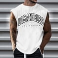 thumbnail image 3 of kpoplk Men's Summer Tank Tops Sleeveless Casual T Shirts Beach Tank Shirts Lightweight Tee White,3XL, 3 of 4