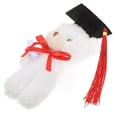 thumbnail image 3 of Mini osos de graduación, osos de peluche, osos de peluche con birrete, oso de juguete para fiesta de graduación, regalos de escuela secundaria y universidad, color blanco, 3 of 8