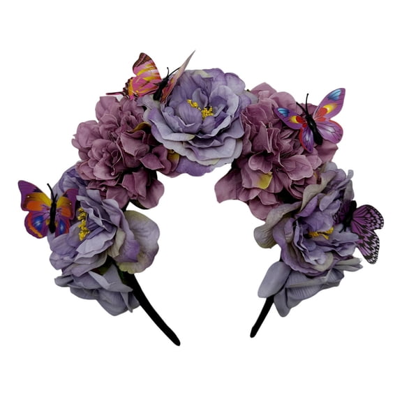 UNTERING Hairband Elegant Flower Hairband Realistic beautiful Headband for Girls Halloween Trendy Model Show Headband