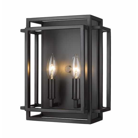 2 Light Wall Sconce In Modern Style-12 Inches Tall And 10 Inches Wide Z-Lite 454-2S-Mb