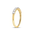 thumbnail image 4 of FB Jewels 14kt Yellow Gold Womens Round Diamond Single Row Band Ring 1/2 Cttw, 4 of 4