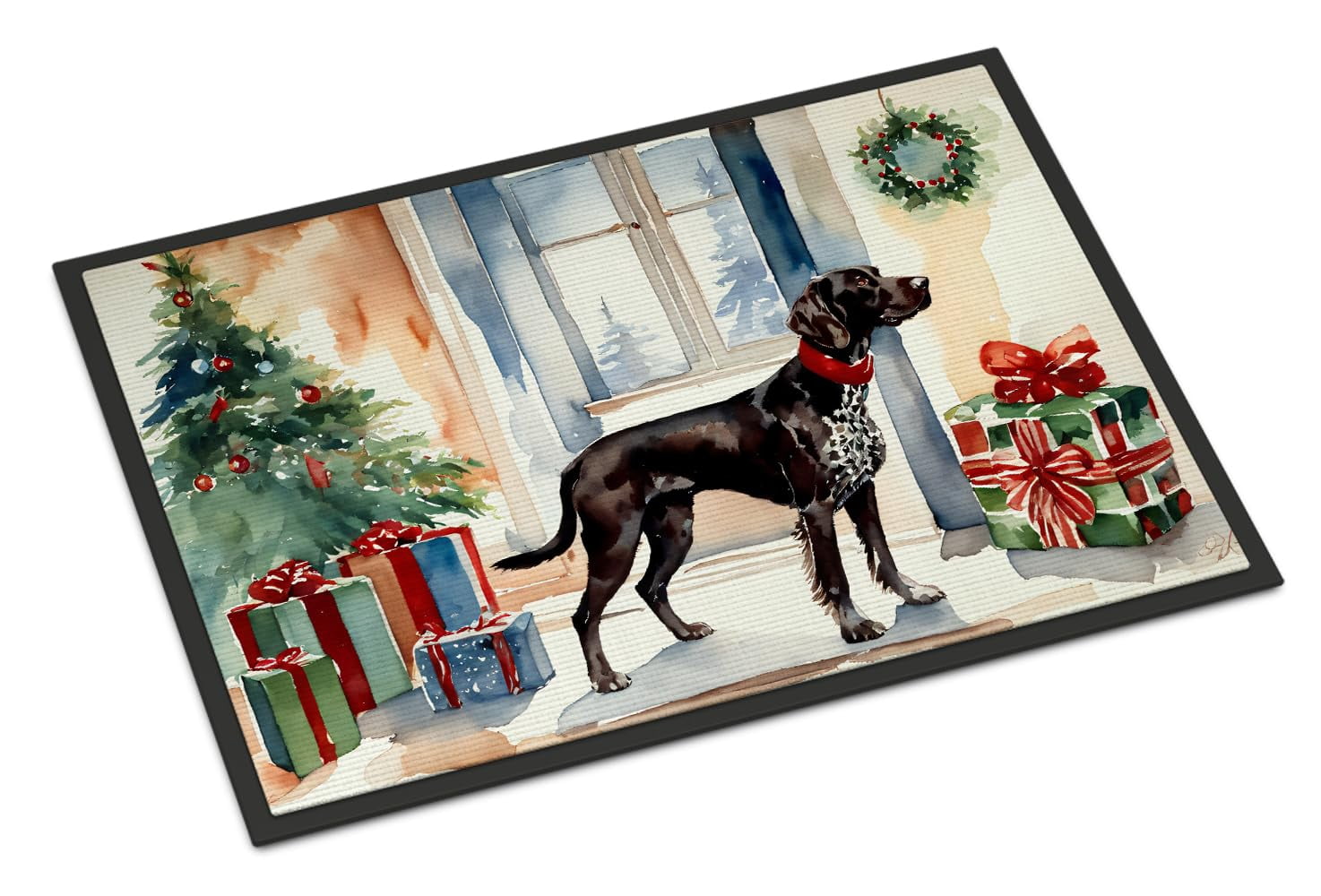Belgian Malinois Cozy Christmas Doormat 36 in x 24 in