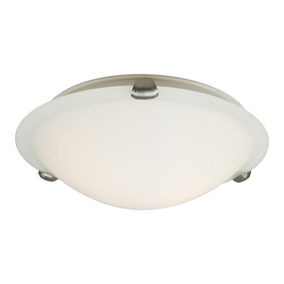 Forte Lighting 2799-02 2 Light 12" Wide Flush Mount Bowl Ceiling Fixture - Nickel