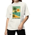 thumbnail image 2 of Fiji Islands Sunset Beach Art Women's T-shirt, 2 of 3
