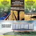 thumbnail image 5 of Machrus Upper Bounce 16 x 16 FT Square Trampoline Set with Premium Top-Ring Enclosure and Safety Pad – Outdoor Trampoline for Kids & Adults– Orange/Blue, 5 of 6