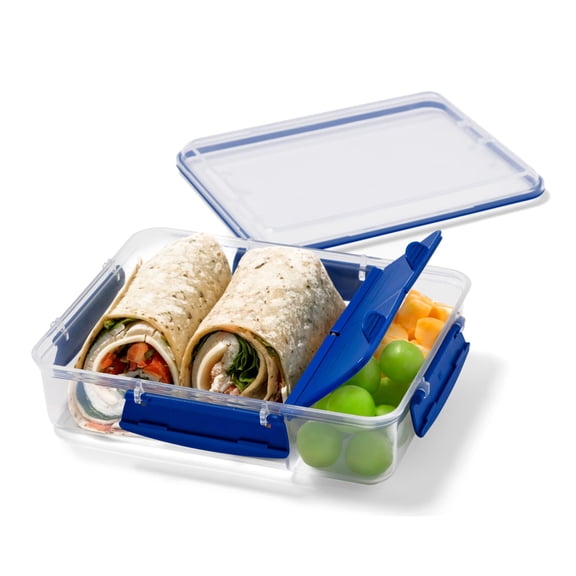 Rubbermaid Pack & Go 975 mL Divided Container, Meal Prep Container, Three-Compartment Design