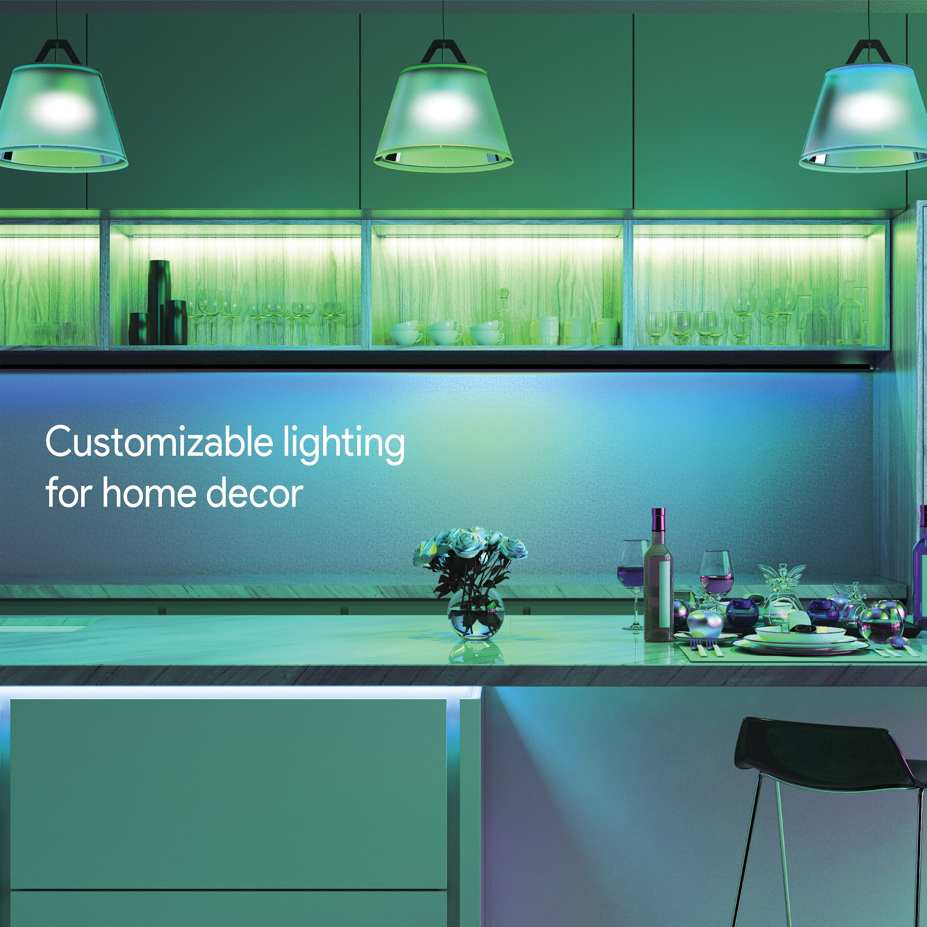 Eubie Colorbulb 2-Pack, App-Controlled Customizable Smart LED A21 Light Bulbs with Wi-Fi, 11W