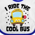 thumbnail image 4 of Inktastic I Ride the Cool Bus with Yellow Bus Boys or Girls Baby Bib, 4 of 4