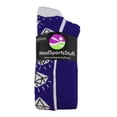 thumbnail image 2 of MadSportsStuff Crazy Socks with Diamonds Over the Calf (Purple/White, Medium), 2 of 2