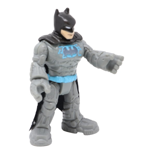 Replacement Part for Imaginext DC Super-Friends Bat-Tech Batcave - GYV24 ~ Replacement Batman Figure ~ Gray Suit, Black Cape, Blue Highlights