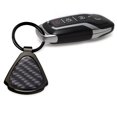 thumbnail image 4 of Jeep Trailhawk Real Black Carbon Fiber Gunmetal Black Metal Teardrop Key Chain, 4 of 7