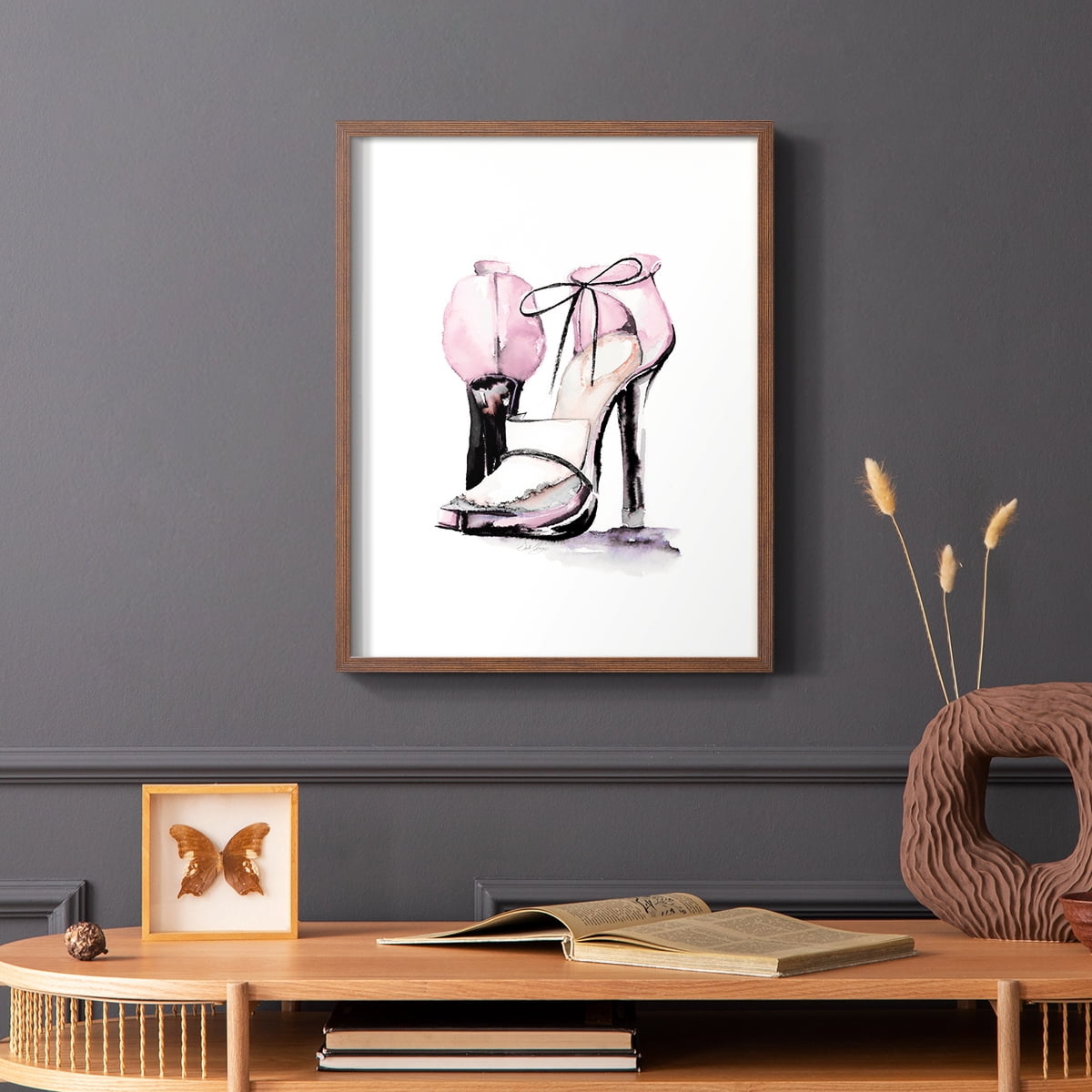 Loafer Heel in Brown Solid Wood 8 x 10 Framed Print