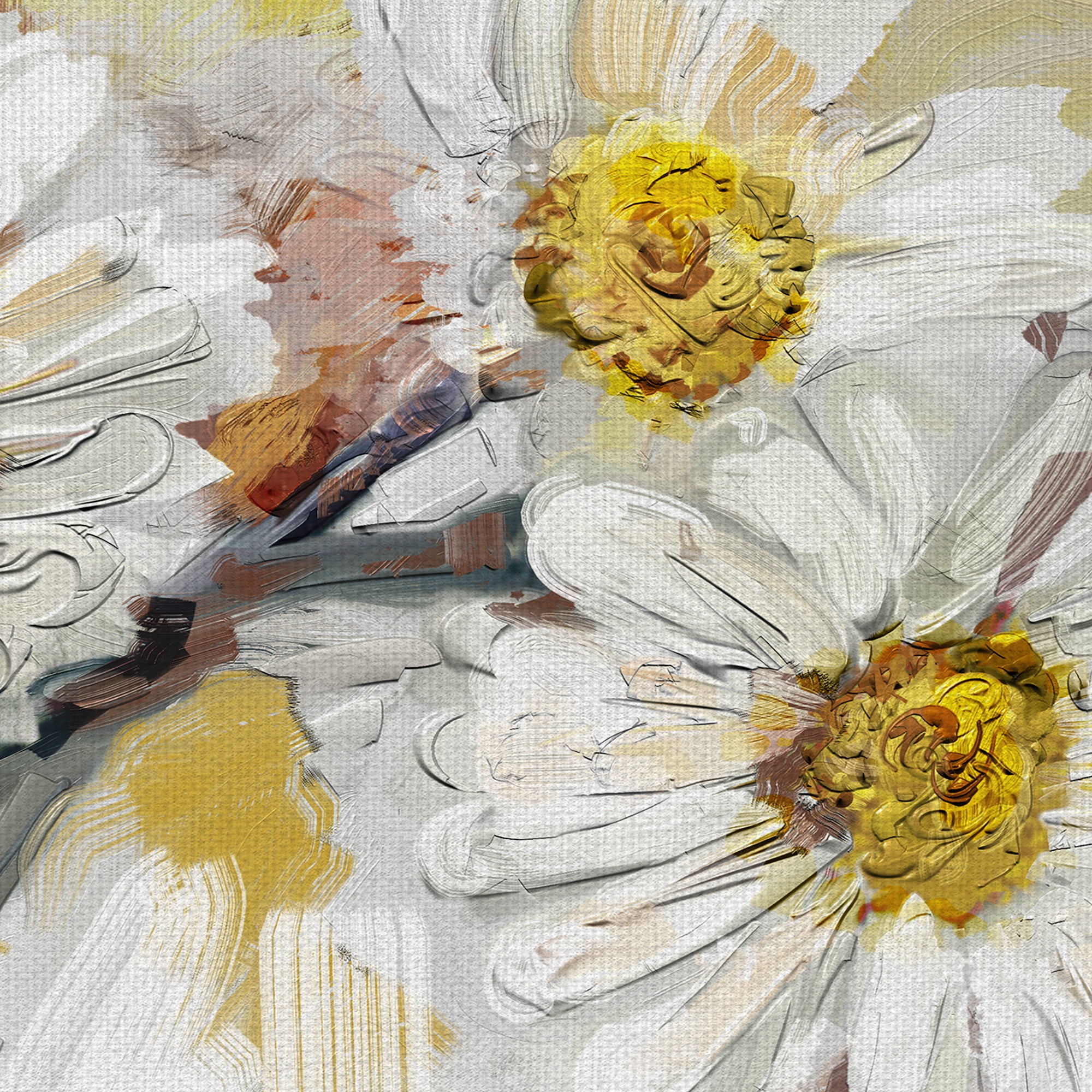 Masterpiece Art Gallery Bellis Perennis Daisy Bouquet By Studio Arts Canvas Art Print 18" x 24"