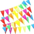 thumbnail image 1 of 50m Multicolor Pennant, Fabric Pennant Garland, Triangle Banner, Banner Flag, Outdoor Pennant 100 Pcs, 1 of 4