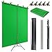 thumbnail image 3 of JEBUTU 5X65ft green Screen Backdrop with Stand Kit, green Screen with T-Shape Background Support Stand, Portable green Screen Stand Kit with carrying Bag & 5 Spring clamps for Zoom, Video, Streaming, 3 of 3