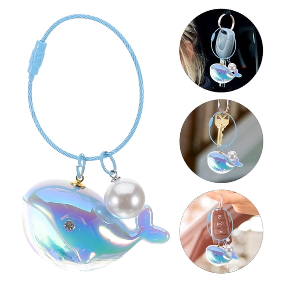 HEANUJJ Creative Whale Keychain Pendant Alloy Bag Charm Sky Blue Ocean Theme Accessory