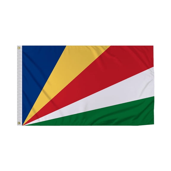Promopatriot Seychelles Country Flag 3x5 Ft Outdoor Nylon Double Stitched Edges Canvas Header Brass Grommets 3'x5' Seychelles