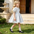 thumbnail image 5 of xinlanlin Girls Dress Shoes Low Heel Mary Jane Pumps Bow Party Wedding Princess Shoes for Toddler/Little Kids, 5 of 8