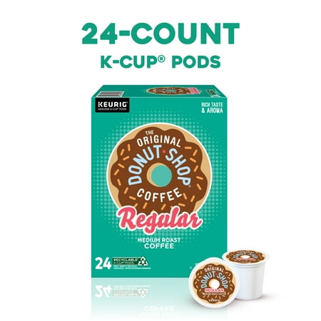 The Original Donut Shop - Regular Keurig Single-Serve K-Cup Pods, Medium Roast Coffee, 24 Count