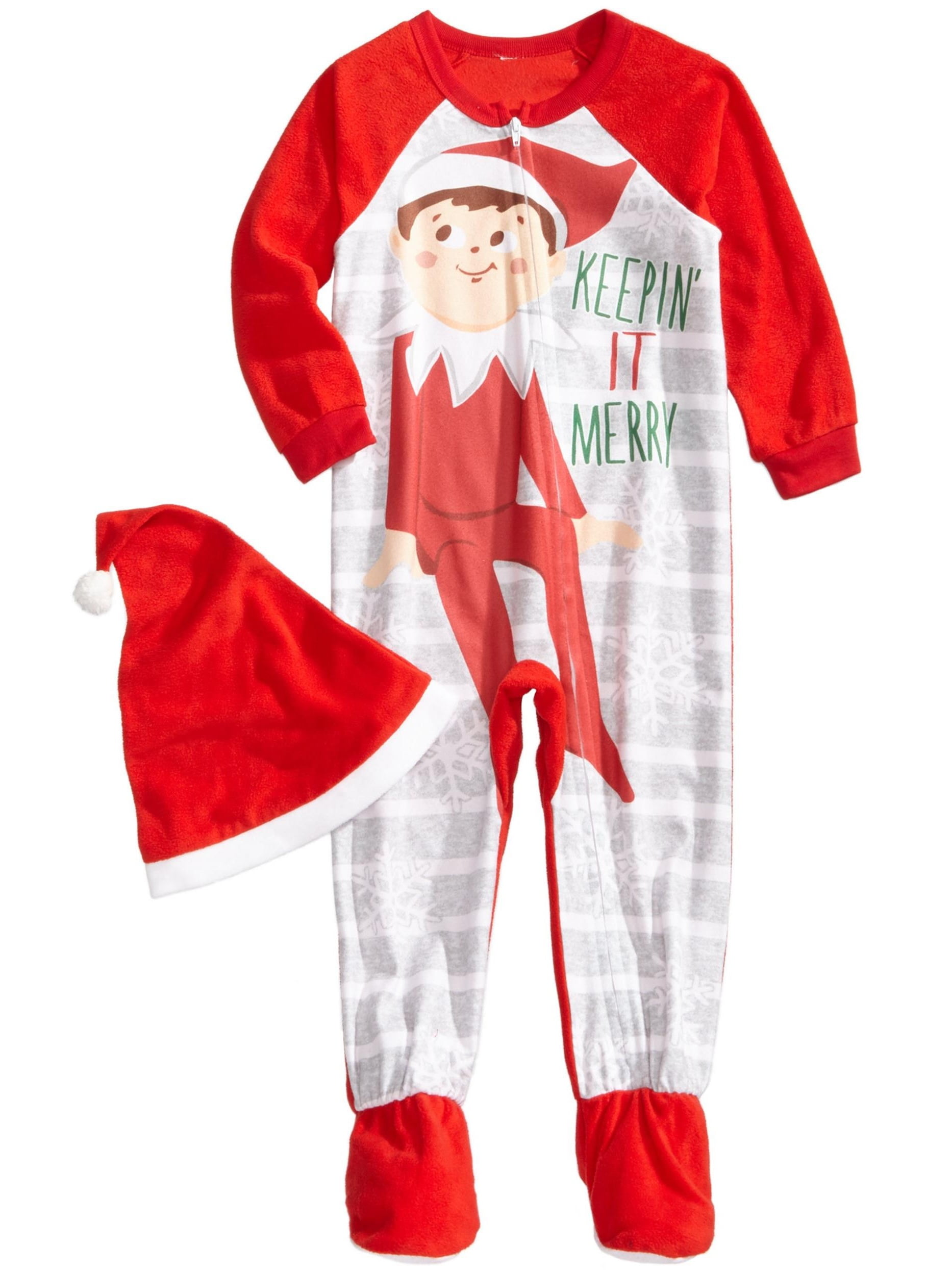 The Elf on the Shelf Family Pajama Elf Costume Adult and Kids Holiday