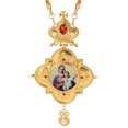 thumbnail image 1 of Collar con colgante de icono de la Virgen María, Color dorado de alta calidad, estilo religioso, con caja, 1 of 5