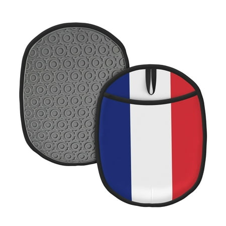 

2 Pack Oven Mat Non-Slip Insulated Pan Mat Baking Gloves 9.4 X 7.5in For Home Kitchen Table Office Study Hotel Flag France