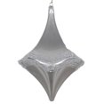 thumbnail image 1 of Vickerman MT194007D 8 in. Silver Candy Glitter Drop Ornament, 1 of 3